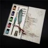 G111 Retro Quill Pen Set Gift Box Glass Dip Pen Fountain Pen