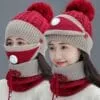 WH23R Knitted Hat Warm Cap Winter Hats For Women