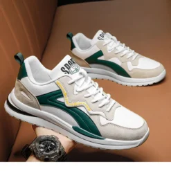 Z1011 Men's Breathable White Sneakers: Trendy & Versatile