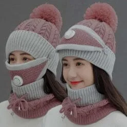WH23P Knitted Hat Warm Cap Winter Hats For Women